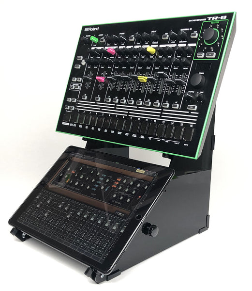 Two tier desktop synth stand for TR-8 and iPad (KVgear Adapt L2)