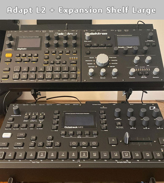 Two tier stand for all sizes of Elektrons, including Digitakt/Heat/Digitone
