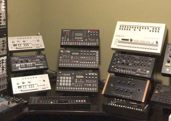 A set of three KVgear Utility M3 stands:  303 triple stand, Elektron triple stand.